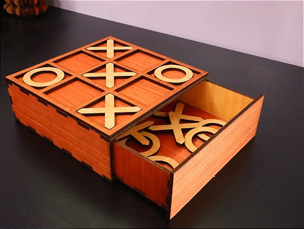 Jogo da Velha 18x18x6cm em MDF 3mm
