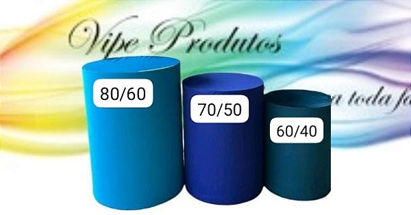 Kit Capas de Cilindros  Grandes. Em Helanca Light GG 80/60, G 70/50, M 60/40cm de diâmetro