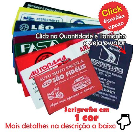 1.000 Carteiras despachante 1 Cor de Impressão