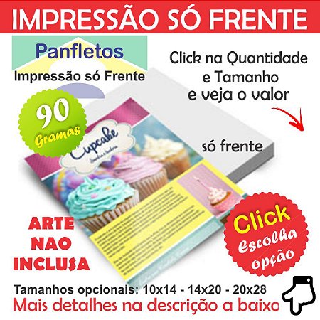 Panfleto Colorido Só Frente 4x0