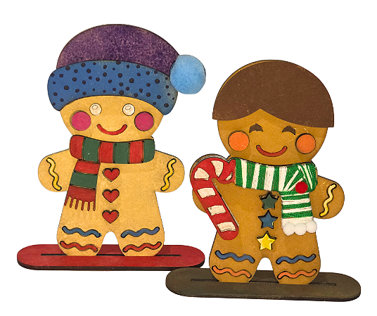 Enfeite de Mesa Gingerbread - KIT com 10 para OFICINA INFANTIL