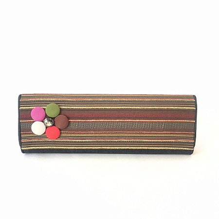 Clutch listras coloridas tear jeans