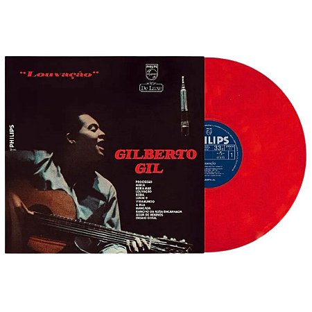 Disco de Vinil Lp Gilberto Gil Louvação Vinil Vermelho Original