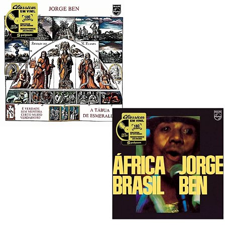 Kit Disco de Vinil Lp Jorge Ben A Tabua da Esmeralda + Africa Brasil