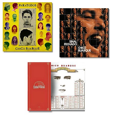 Disco de Vinil Lp Chico Buarque Paratodos + Sinal Fechado + Almanaque
