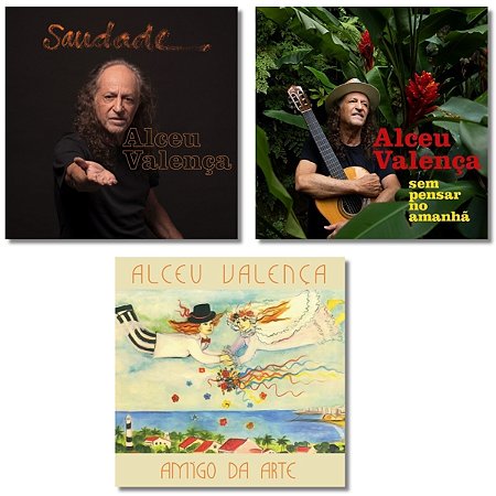 Kit coleção 3 Cds Alceu Valença Novos e Lacrados
