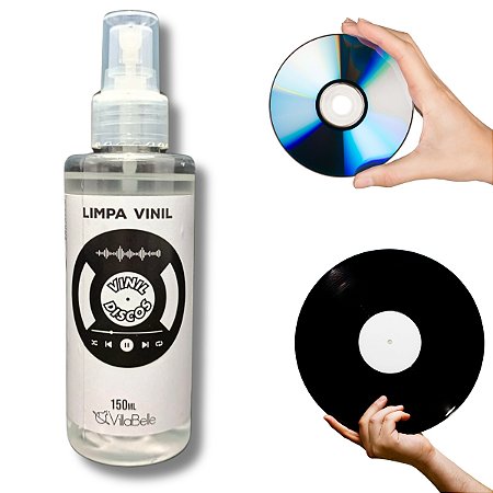 Spray de Limpeza Limpa Discos de Vinil Lps Cds Dvds 150ml Un
