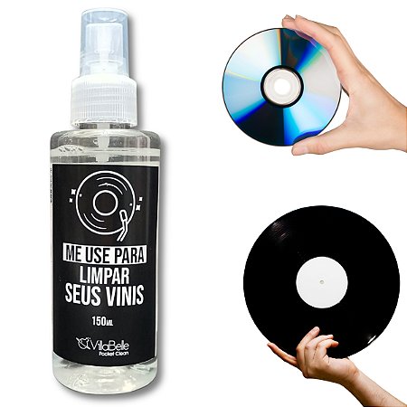 Spray De Limpeza Limpa Discos De Vinil Lps Cds Dvds 150ml Un
