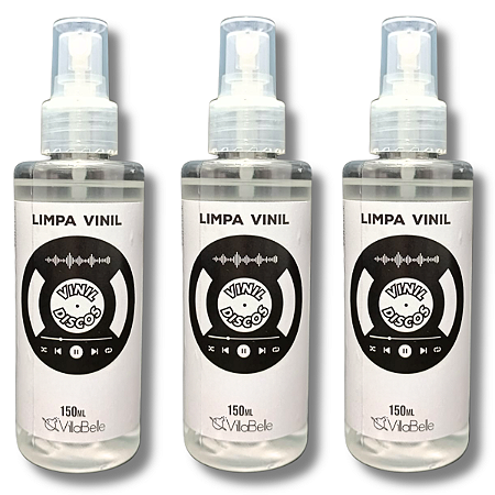 Limpa Vinil Lps Cds Dvds Vinil Discos 150ml Spray Kit 3 Un