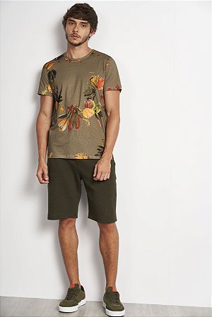 Camiseta Colcci Estampada Floral Masculina