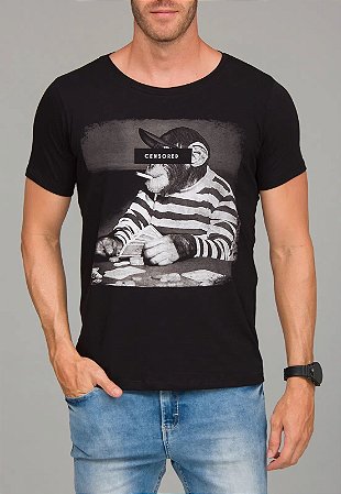 Camiseta Red Feather Censored Monkey Masculina