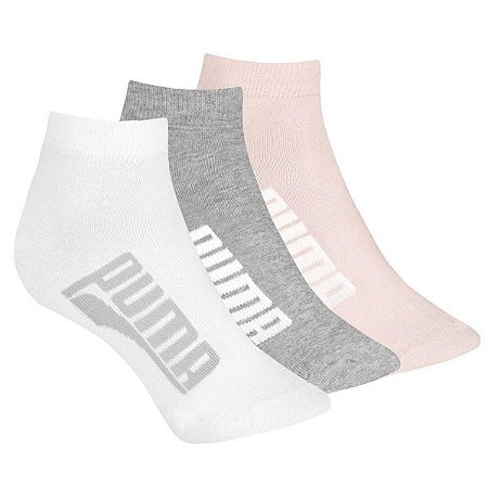 Kit 3 Meias Puma Cano Médio Feminina 34 ao 39