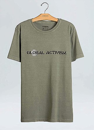 Camiseta Osklen Stone Global Activism Masculina Verde