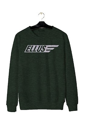 Blusa Ellus Moletom Melange Italic Easa Masculino Verde