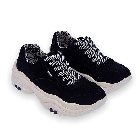 Tênis Farm Nave Cadarço Liso Feminino Preto