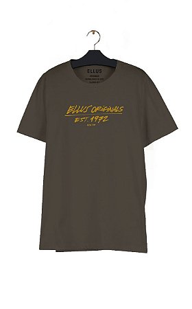 Camiseta Ellus Originals Ref Classic Masculina Marrom