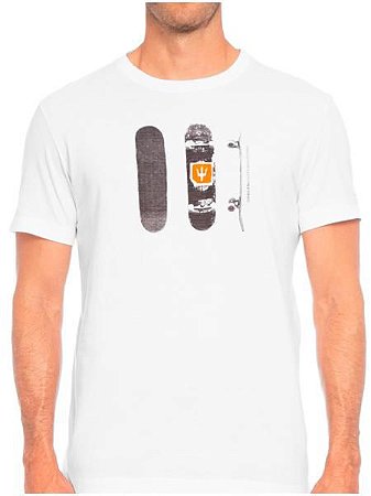 Camiseta Osklen Slim Stone Osk Skateboarding Masculina Branc