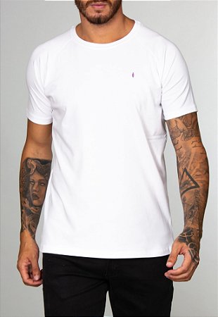 Camiseta Red Feather Raglan Masculina Branca