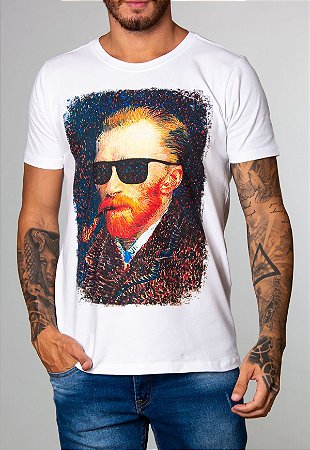 Camiseta Red Feather Van Gogh Masculina Branca