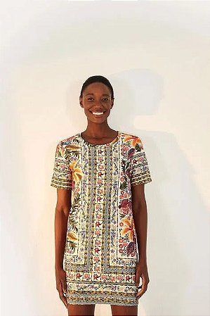 Vestido T Shirt Farm Bordadeira Lenço