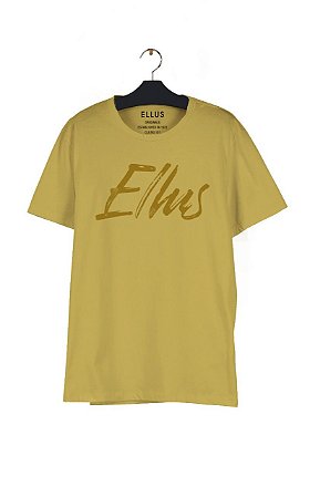 Camiseta Ellus Fine Manual Classic Masculina Amarela