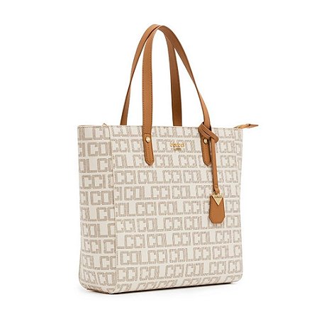 Bolsa Colcci Shopping Bag Logomania Off White