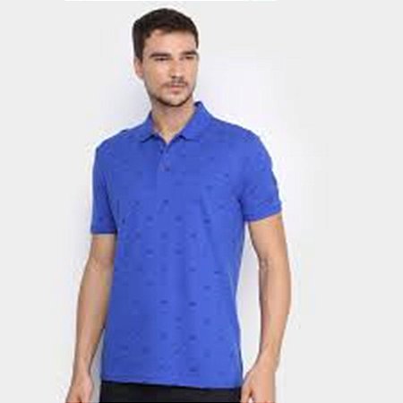 Camisa Polo Ellus Easa All Over Classic Masculina Azul