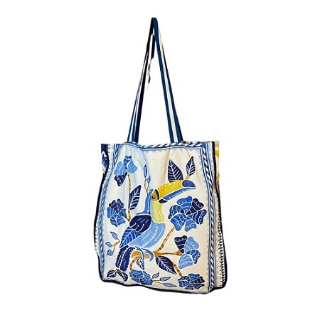 Bolsa Farm Azulejo Tropical Feminina