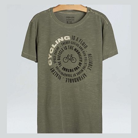 Camiseta Osklen Rough Cycling Is a Fluid Masculina Verde