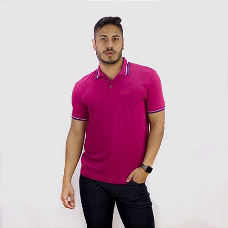 Polo Ellus Piquet Navagio Classic Masculina Pink