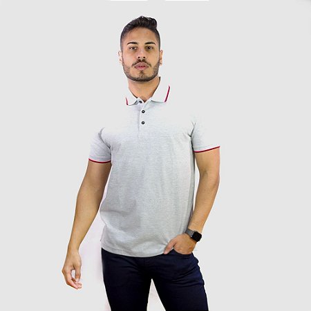 Camisa Polo Ellus e Asa Frisos Melange Friso Masculino