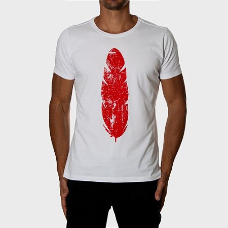 Camiseta Red Feather 10th Feather Masculina Branca