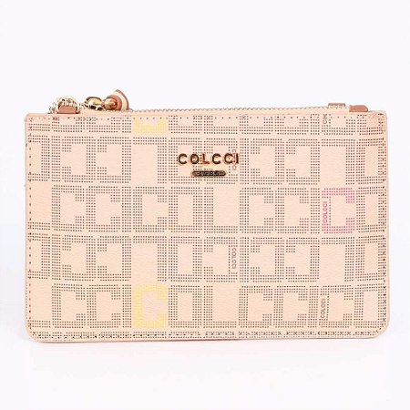 Bolsa Colcci Envelope Logomania Bege