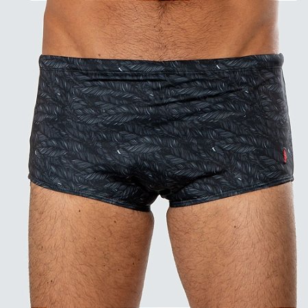 Sunga Red Feather Estampada Feather Texture