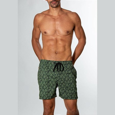 Short Red Feather Swim Lúpulo Masculina