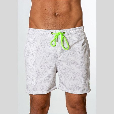 Short Red Feather Swim Light Leaves Masculina