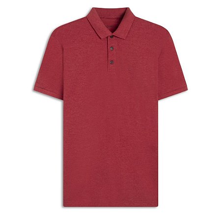 Polo Ellus Mescla Piquet Classic Masculina Vermelha