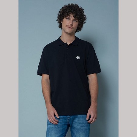Polo John John Transfer Black Masculina