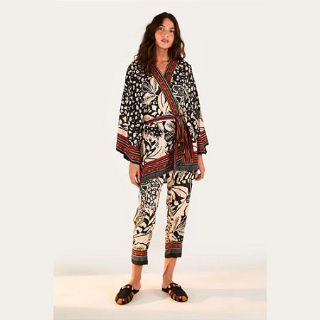 Kimono Farm Estampado Fauna Brasil