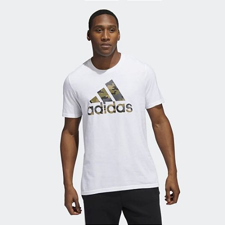 Camiseta Adidas Logo Camuflada Masculina