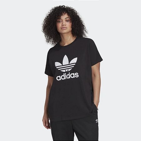 Camiseta Adidas Originals Trefoil Feminina Tamanho Grande