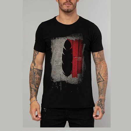 Camiseta Red Feather Minimal Feather Preta