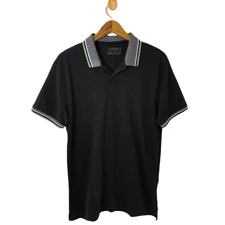 Camisa Polo Forum Masculina Preta
