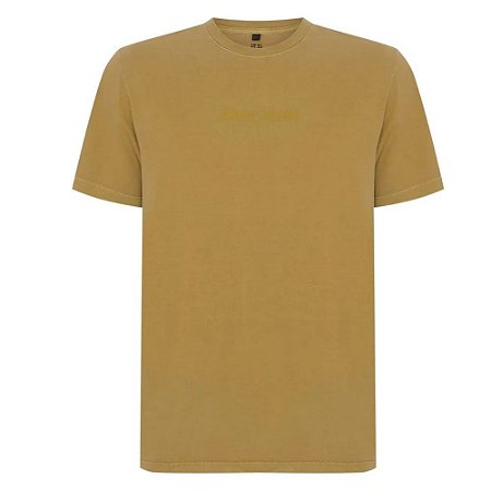 Camiseta John John Basic Masculina - Preto Fosco+Amarelo