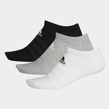 Meia Adidas Cano Baixo Low Cut 3 pares Unissex
