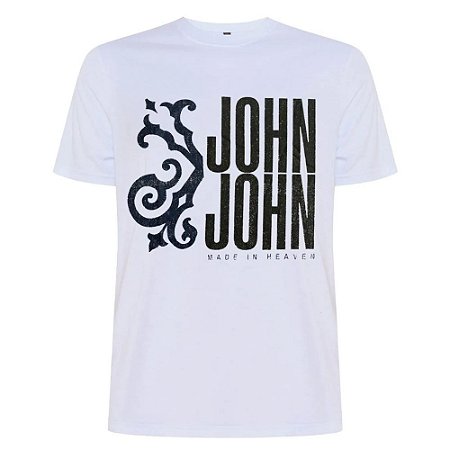 Camiseta John John Cut Masculina Branca - Dom Store Multimarcas Vestuário  Calçados Acessórios