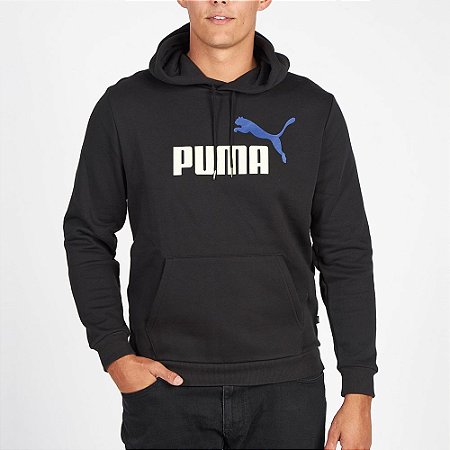 Blusa Puma Moletom com Capuz Essentials Big Logo Masculino