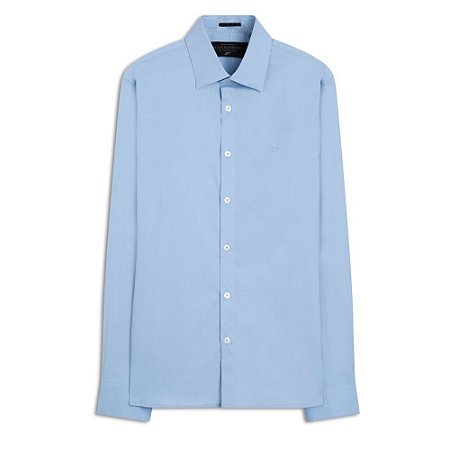 Camisa Ellus Tricoline Classic Masculina Azul