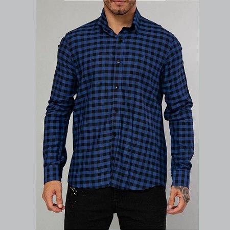 Camisa Red Feather Chess Vicky Blue