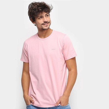 Camiseta Colcci Basic Masculina Rosa Parisa